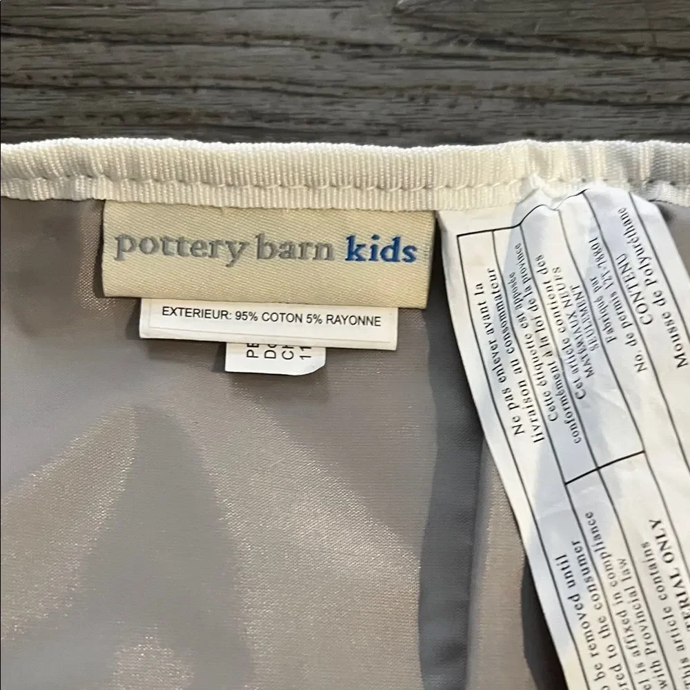 Pottery Barn Kids Striped Baby Bag with Pink Handles